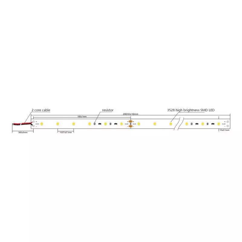 Synergy 21 LED Flex Ribalint 2835 - 60 WW DC24V 96W IP20 ULS 20m