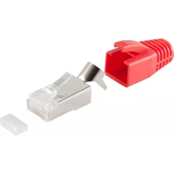 Juhtmepistik RJ-45 ShiverPeaks 72067-10R punane valge