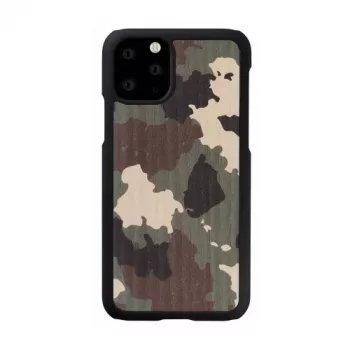 Man and wood nutitelefoni ümbris iPhone 11 Pro'le — must kamuflaažkaitsekate