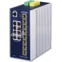 Hallatav kommutaator PLANET IP30 Industrial L3 8-Port Gigabit Ethernet