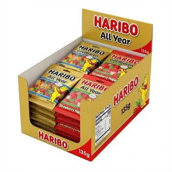 Haribo A1864 väljapanekualus 20 pakile x 135 g (5x4) – jaemüügi letialus