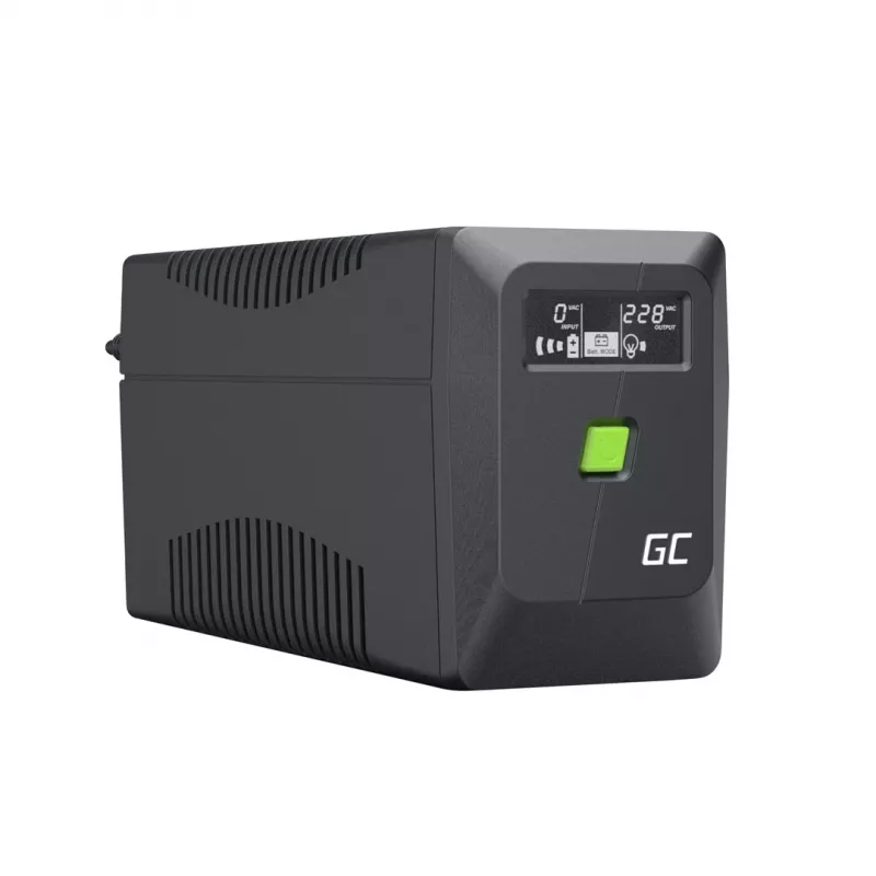 UPS Line-Interactive roheline Cell 6,5 kVA, 360 W, 2 vahelduvvoolu pistikupesa, 12 V 7 Ah VRLA, USB, torn, must