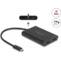 USB USB-C – 2× HDMI 4K 60 Hz adapter Delock 64309 (DisplayLink)