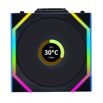 Ventilaator Lian Li UNI FAN SL Wireless LCD 120 12 cm Must 31 dB 51.45 cfm
