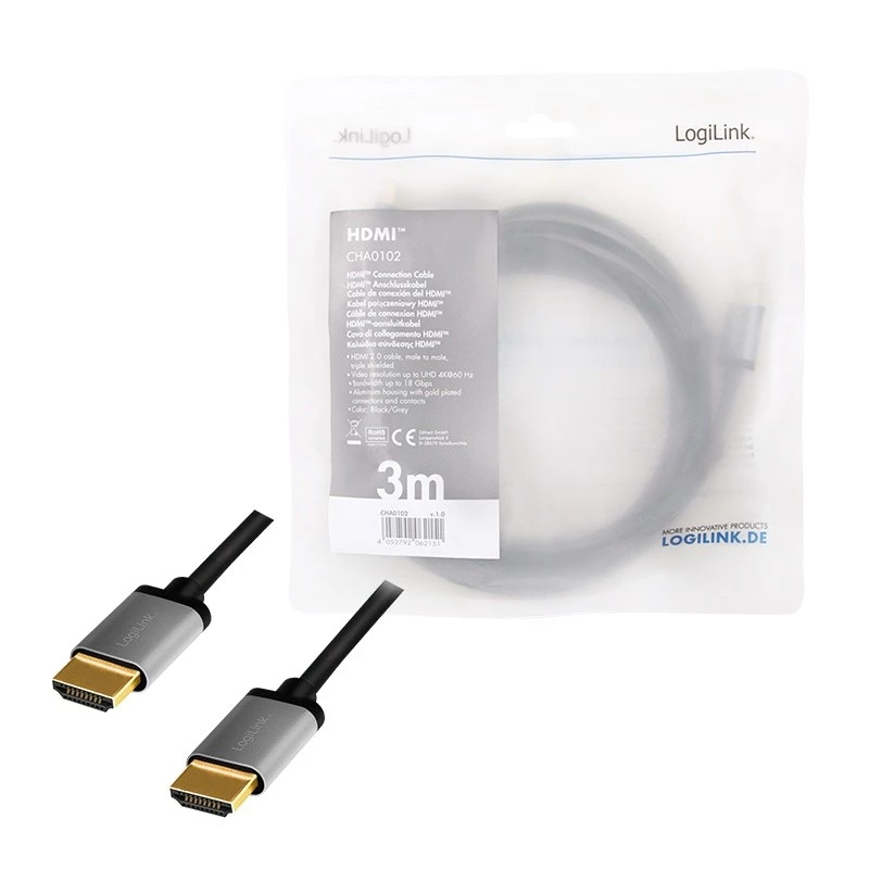 HDMI-kaabel LogiLink CHA0102 3m