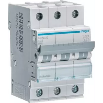 Hager MCN332. AC-sisendsagedus: 50/60 Hz, nimiväljundvool: 32 A (MCN332)