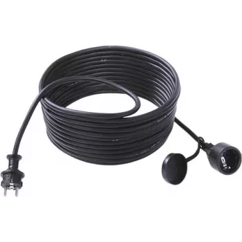 Pikendusjuhe Bachmann 343.171 — 10 m kaabel, 1 vahelduvvoolu pistikupesa, must