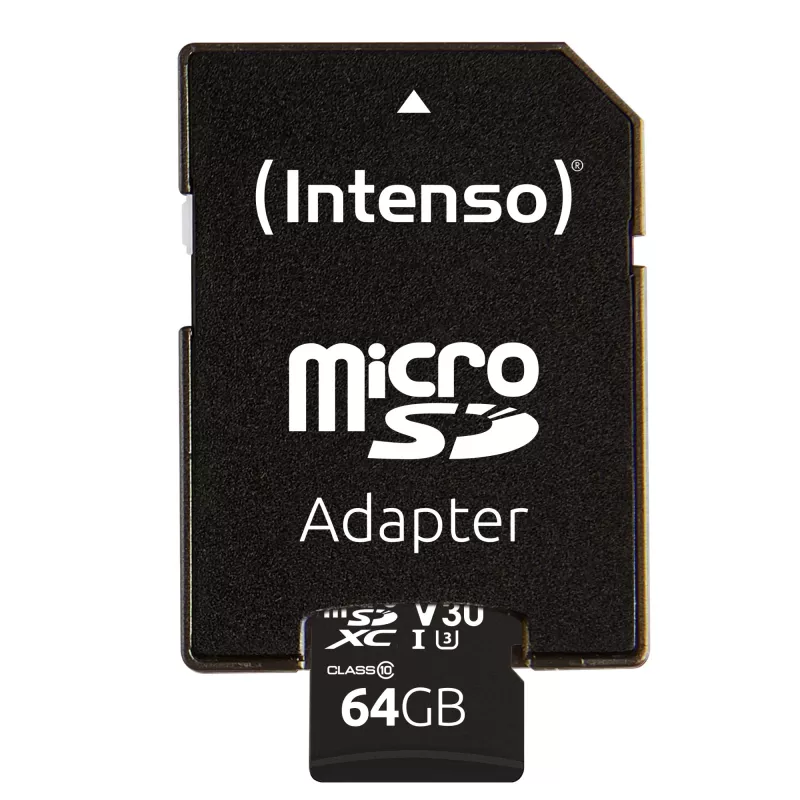 Mälukaart Intenso 64GB MicroSDXC UHS-I Class 10 3433490