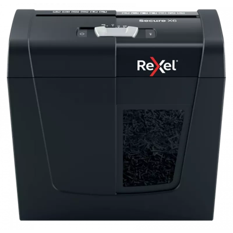 Rexel Secure X6 ristlõikega paberipurustaja P4, ristlõikamine, 4 x 40 mm, 10 L, 100 lehte, 68 dB, 6 lehte