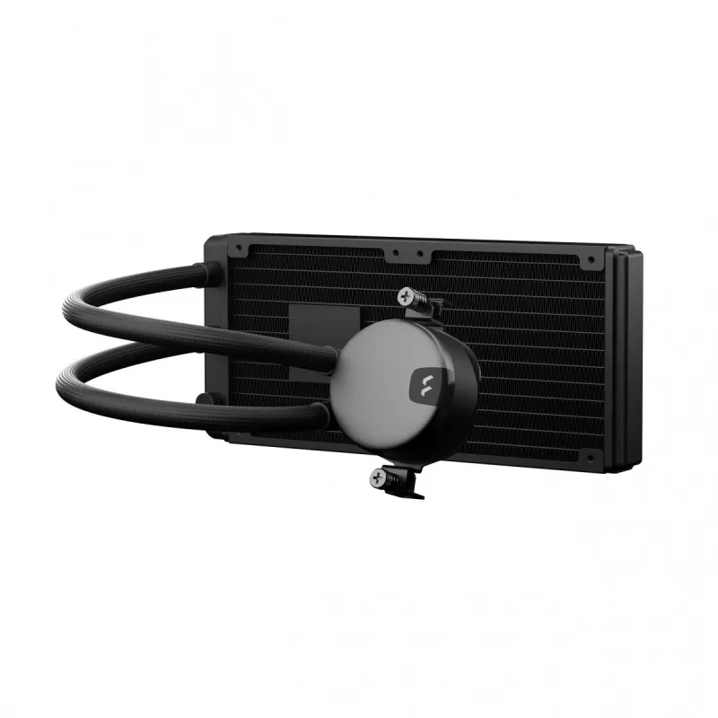 Universaalne vedelikjahutus Fractal Design Lumen S24 v2 RGB — 240 mm radiaator, 120 mm RGB-ventilaatorid, must