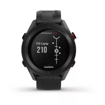 GPS-golfikell GARMIN Approach S12 Must, 43 mm korpus, silikoonrihm, 30 h GPS-aku