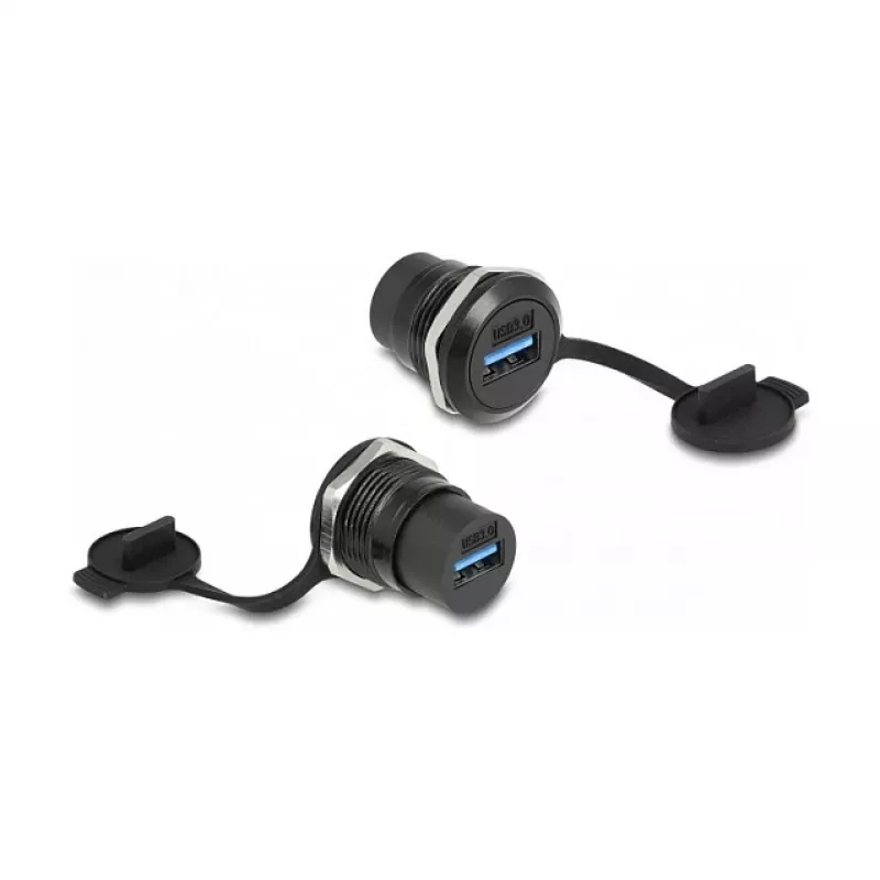 Keystone-moodul DELOCK 86966 — USB 3.2 Gen 1 Type-A to Type-A, must, 32,5×23,5 mm