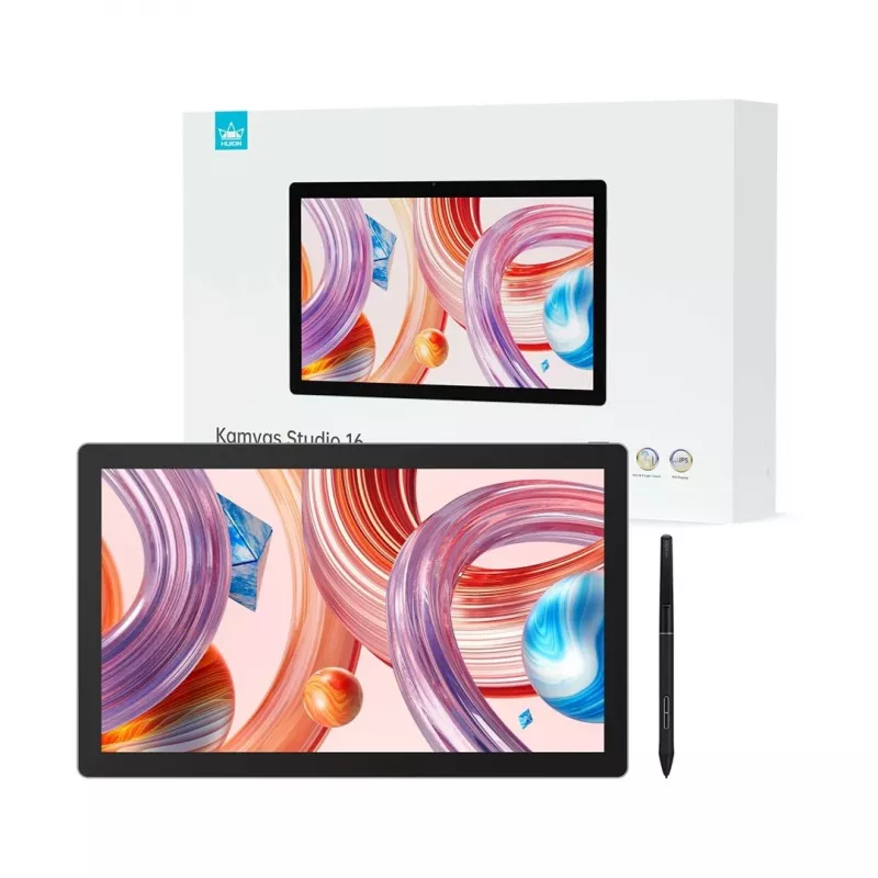 Graafikatahvel Huion Kamvas Studio 16 KS1601 15,8-tolline Quad HD IPS-ekraan 2560×1440, 16 GB muutmälu, 512 GB SSD, Wi‑Fi 6, aku 58 Wh