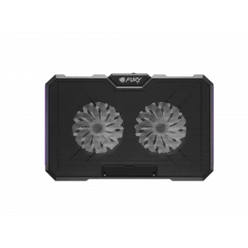 FURY GUNBAI G3 sülearvuti jahutuspadi 14.1–17.3 tollile, 2 ventilaatoriga, RGB-valgustus, 2× USB