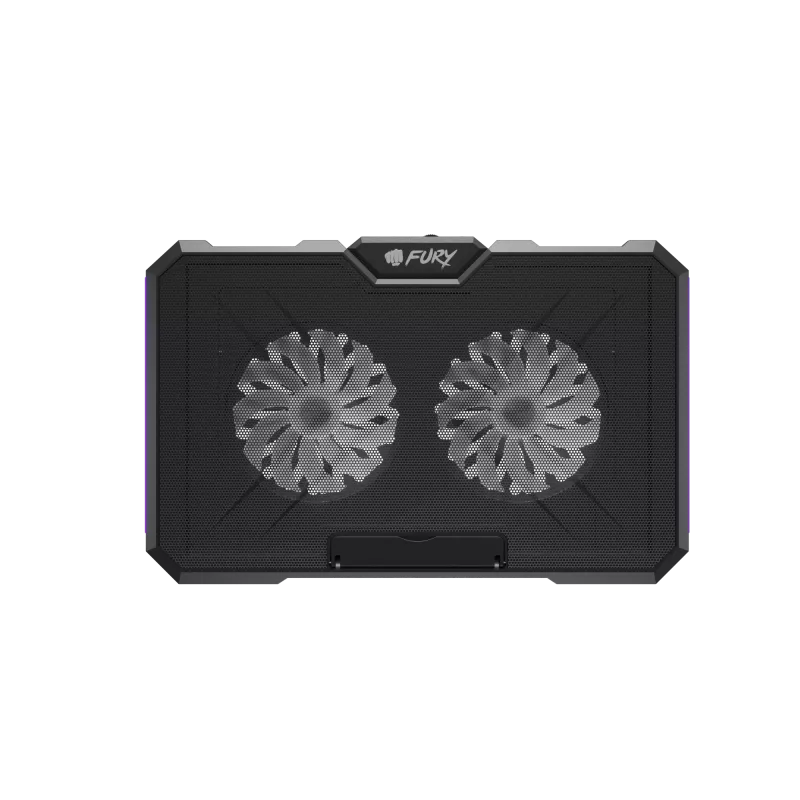 FURY GUNBAI G3 sülearvuti jahutuspadi 14.1–17.3 tollile, 2 ventilaatoriga, RGB-valgustus, 2× USB