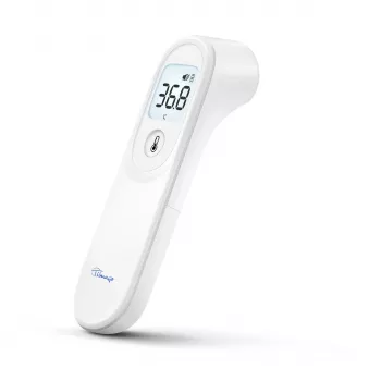 Kontaktivaba infrapuna termomeeter Yuwell YT-1 — otsaesine, 32–43°C vahemik, ±0,3°C täpsus, nupujuhtimine, alarm, AAA patareid