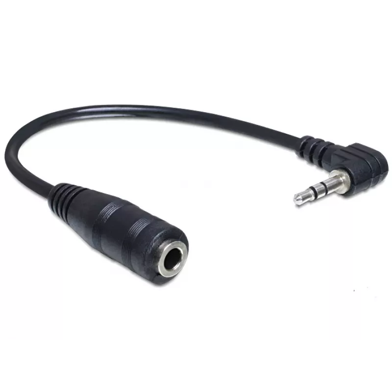Helikaabel DeLOCK 65397 0,14 m 2,5 mm isane 3,5 mm emasele must