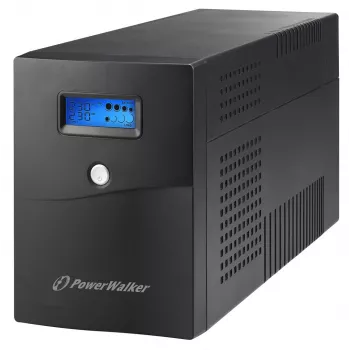 Katkematu toiteallikas PowerWalker VI 3000 SCL — Line-interaktiivne UPS 3 kVA / 1800 W, 230 V, 9 Ah aku, LCD, torn, must