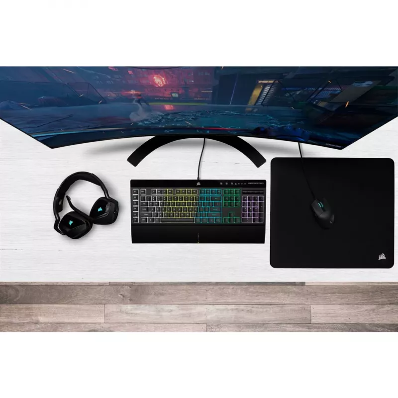 Corsair K55 RGB PRO klaviatuur mängimiseks USB QWERTZ Saksa must