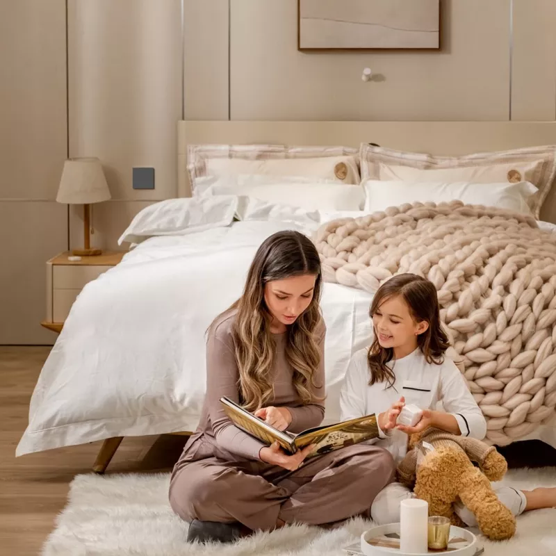 AQARA nutikas seinalüliti H1 EU (ilma nulljuhtmeta, ühe klahviga) (WS-EUK01-G), hall - Zigbee seinalüliti releega