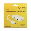 DELOCK adapterkaabel DisplayPort pesa > 1 x VGA + 1 x HDMI + 1 x DVI 24+1 Valge