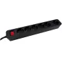 Toitepikendus M-Cab POW0027 3m 6 vahelduvvoolupesa 16A siseruumidesse must