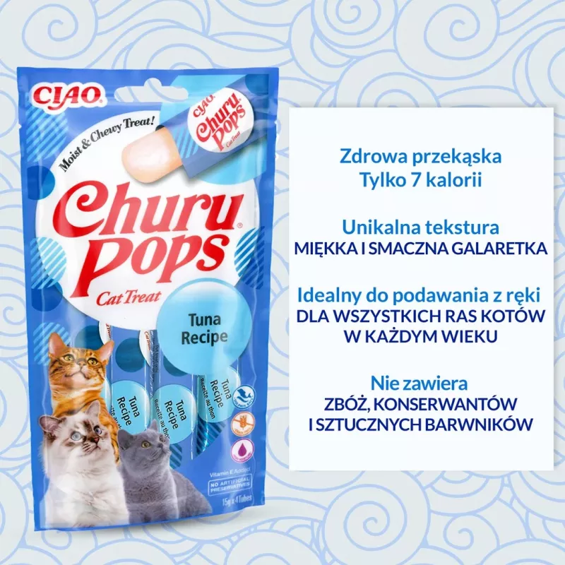 INABA Churu Pops Tuunikala - Kassi maiused - 4x15 g