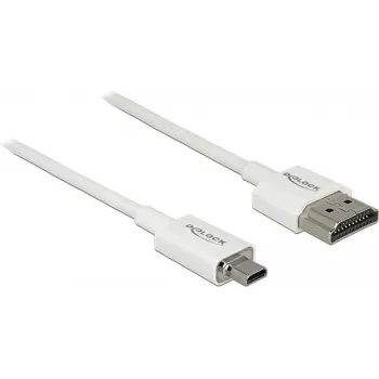 HDMI-kaabel DeLOCK 85148 0,5m Tüüp A Tüüp D valge