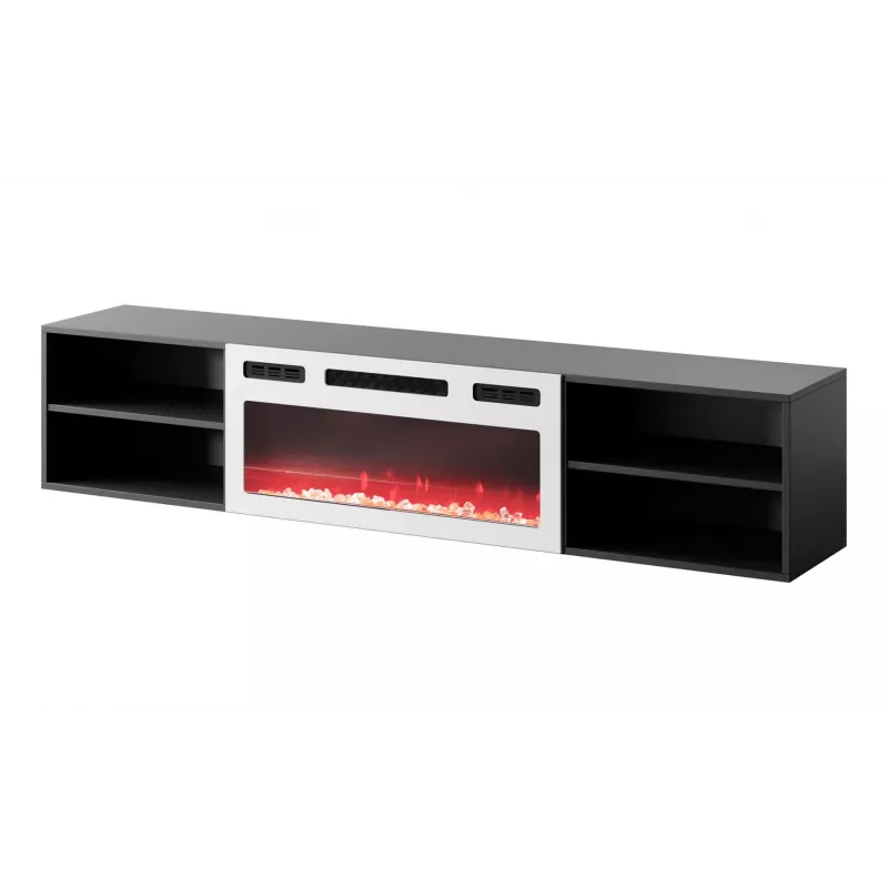 RTV-kapp POLO 180x33x39 must + kamin valge
