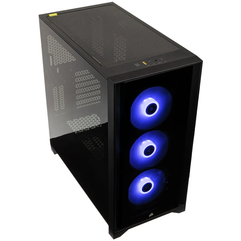 CORSAIR iCUE 4000X RGB karastatud klaasiga mid-tower must korpus