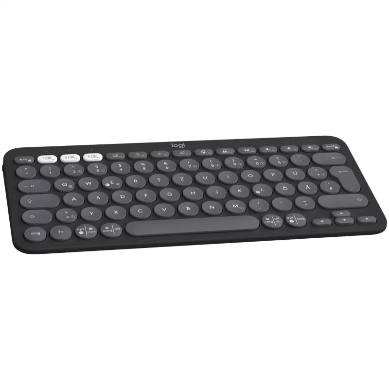 Logitech Pebble Keys 2 K380s - Klaviatuur - Juhtmevaba - Bluetooth LE - QWERTZ - Saksa - Tonal Graphite (920-011795)