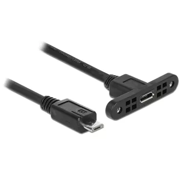 USB-kaabel DeLOCK 85245 USB 2.0 0,25 m Micro-USB B Must