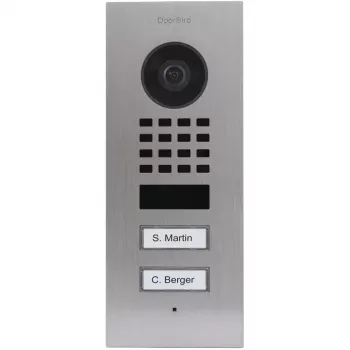Video uksekell DoorBird D1102V V2A roostevabast terasest 2 kutsunupuga
