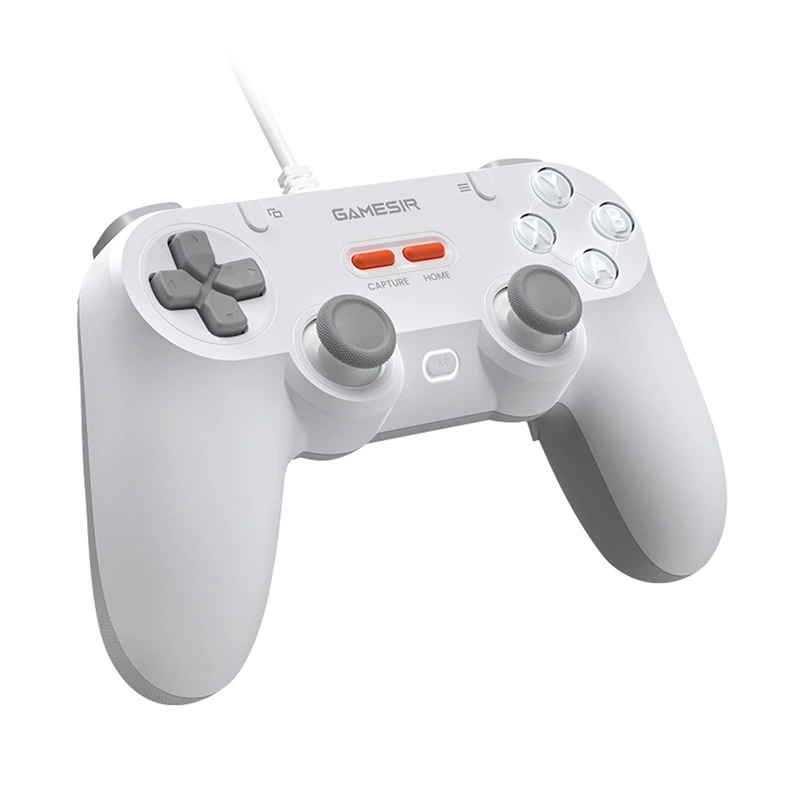 Juhtmega mängupult GameSir T3 Lite WT valge — ergonoomiline juhtmega pulk, ühildub arvutiga
