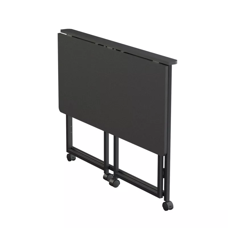 Maclean kokkupandav laud, must, mobiilne, 100x50cm, max 50kg MC-1250 B