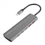 LogiLink USB 3.2 Gen2 jaotur 4+1 pordiga 2x USB-A 2x USB-C PD 100W alumiinium