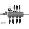 Alcasa HUB-C001A liidese jaotur USB Type-C 5000 Mbit/s antratsiit