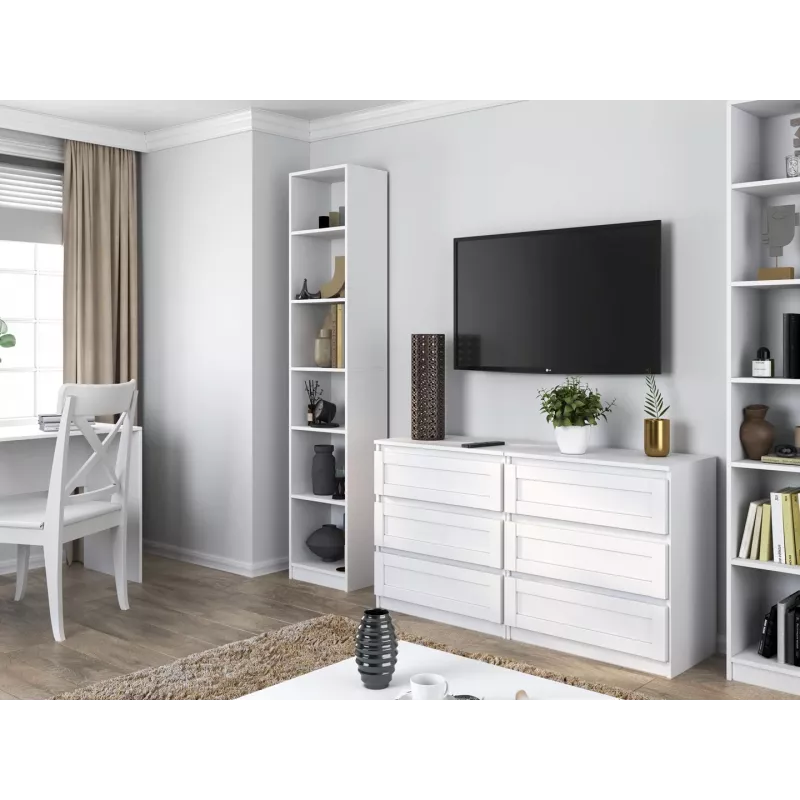 top e shop W40 PAFOS BIA vitriinkapp — valge puitlaastplaat, 290×400×2000 mm