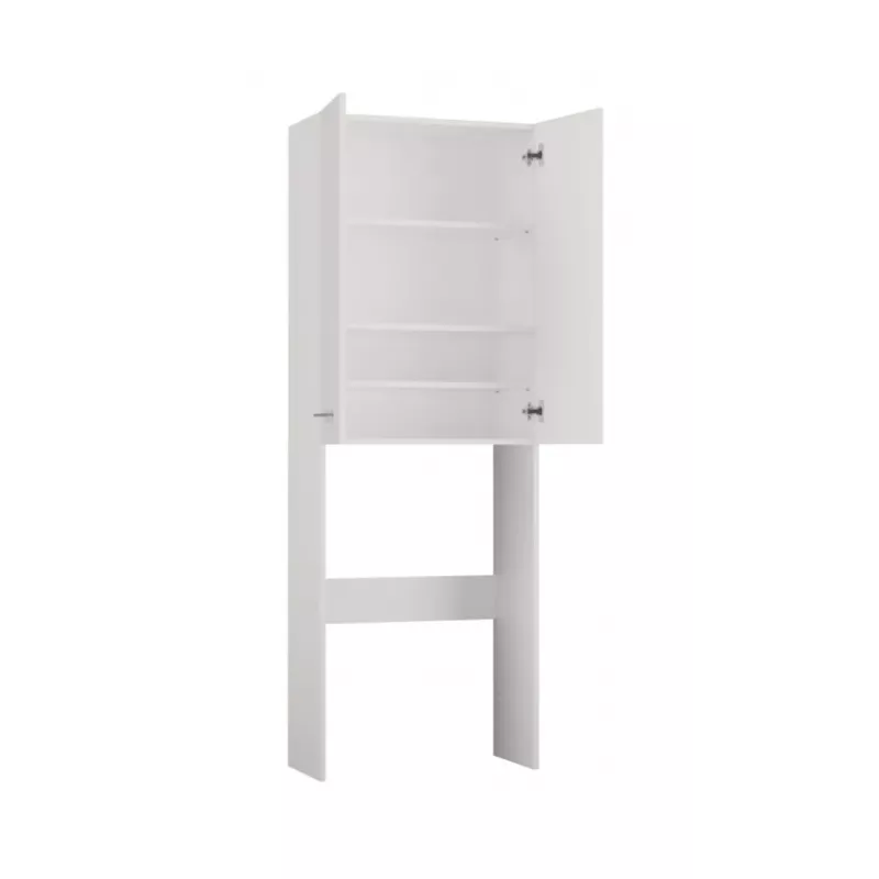 Vannitoa hoiukapp Top e Shop POLA DD BIEL — seinakinnitusega, valge raam, 4 riiulit