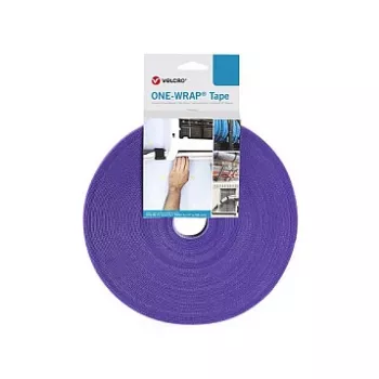 Takja-kinnitusega kaablilint Velcro 25 m × 20 mm pidevrull — lilla