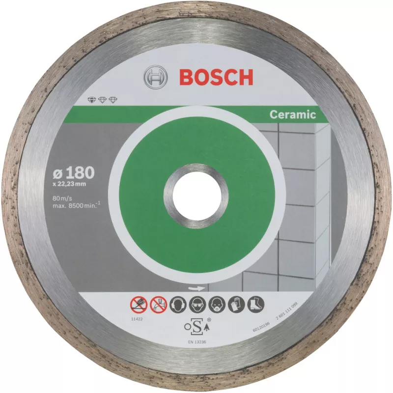 Teemantlõikeketas keraamikale Bosch Professional Ø180 mm, 10 tk, ava 22,23 mm