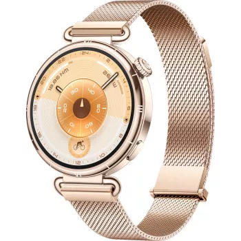 Nutikell HUAWEI WATCH GT6 1,32-tolline AMOLED, 41 mm, roostevaba teras, kuldne, Milano võrgust rihm, IP69, 14-päevane aku