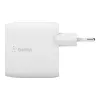 Belkin BOOST CHARGE - Toiteplokk - 24 W - QC 3.0 - 2 väljundporti (USB) - Valge (WCB002VFWH)