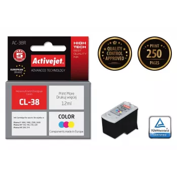 Activejet AC-38R tint (asendus Canon CL-38; Premium; 12 ml; värviline)