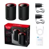 Cudy M3000 2-Pack Kahesageduslik (2,4 GHz / 5 GHz) Wi-Fi 6 (802.11ax) Must, Punane 1 Sisemine