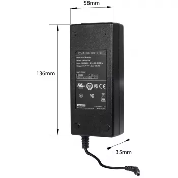Toiteplokk ALLNET EM10951M 54V 1,85A väljund, 5,5×2,1 mm DC pistik