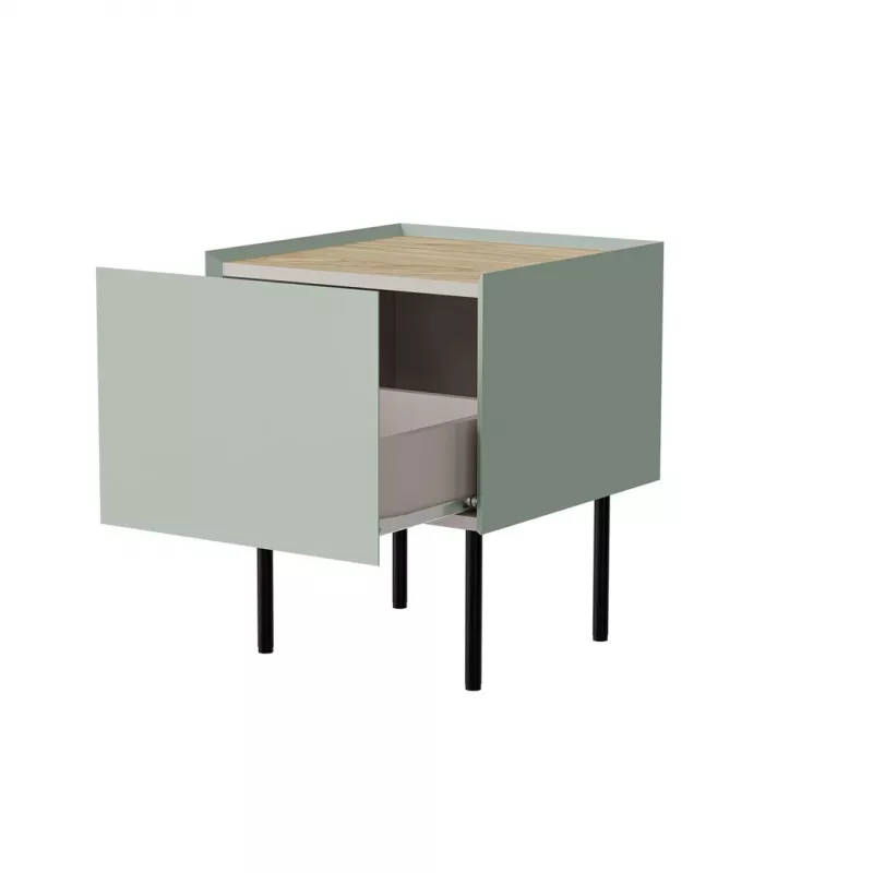 Öökapp Cama Meble FELLINI 40x41x60, oliiv õlitatud tamme pealispinnaga, 1 sahtel, pakendis 2 tk