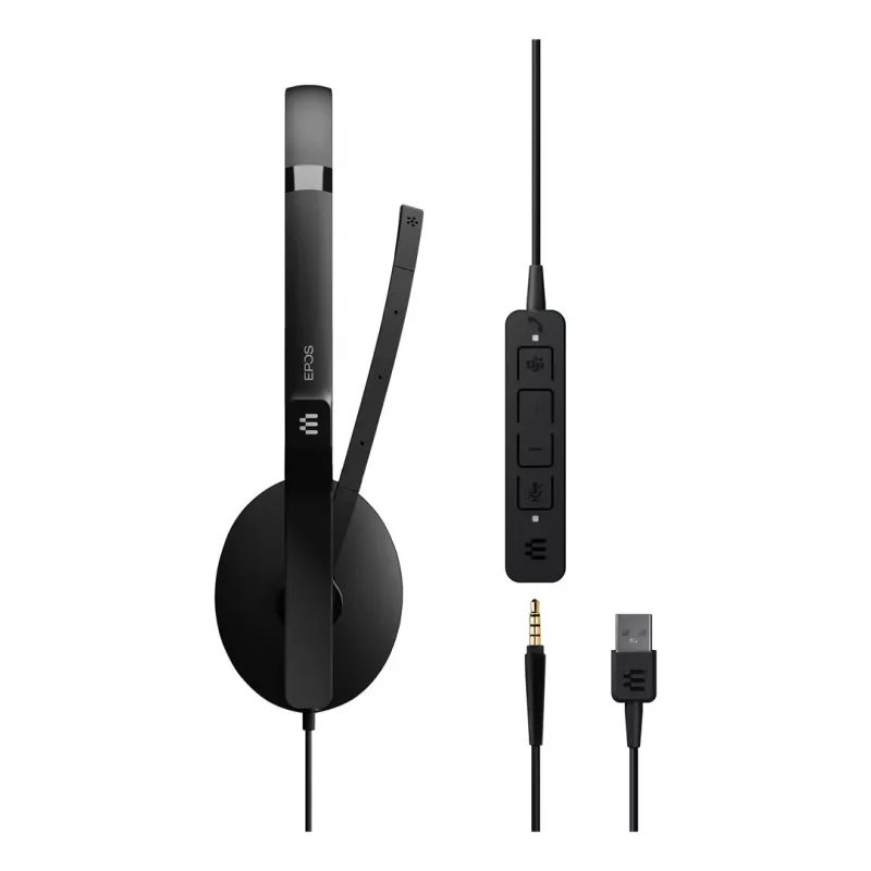 EPOS ADAPT 165T USB II peakomplekt Juhtmega Peavõru Kontor/Kõnekeskus USB Type-A Must