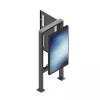 Reklaamekraani korpus Edbak POK101 terasest must portree 862x200x1981mm