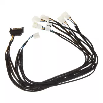 Akasa Flexa FP5S PWM jaoturkaabel (5 ventilaatorit) – varjestatud, 45 cm (AK-CBFA07-45)